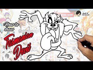 How to draw Taz the Tasmanian Devil
