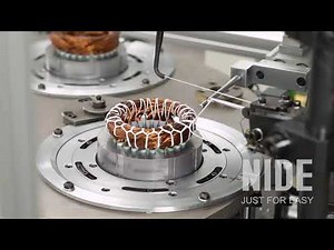 Fully automatic three phase electric motor stator production line