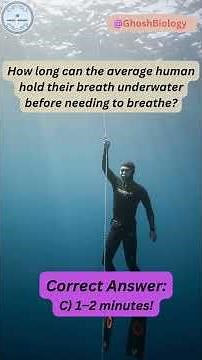 How Long Can You Survive Underwater? 🌊 | Human Dive Reflex Explained!‪@GhoshBiology‬