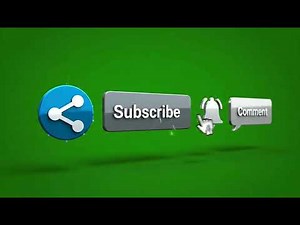 Realistic Subscribe Like Comment Share Green Screen Overlay for YouTube Creators