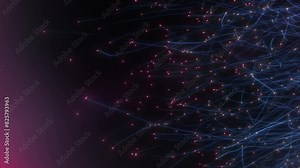 Line AI Technology Spread Connection. AI line technology connection spread on a dark background.