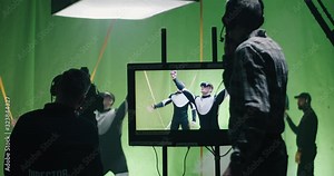 Director watching scene on monitor