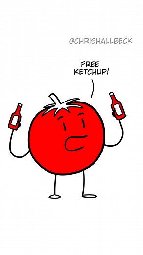 The best kind of ketchup. #funny #cartoon #animation | Chris Hallbeck