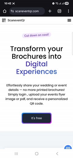 🎉 Say goodbye to printed brochures! Planning a wedding or event? Just upload your flyer & get a scannable QR instantly. ✨ Simple. Sleek. Shareable. 🔗 Visit scaneventqr.com to t@ry it now — it’s free! #ScanEventQr #DigitalEvent #SmartCheckin #EventTech