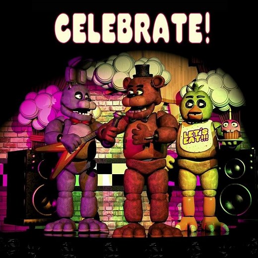 Celebrate Poster Animated FNAF 1 #shorts #fnaf #fivenightsatfreddys