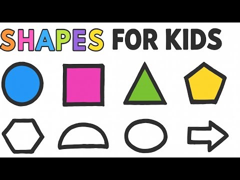 Shapes Name for Kids | Circle Square Triangle Learning | Fun Cartoon Educational Video