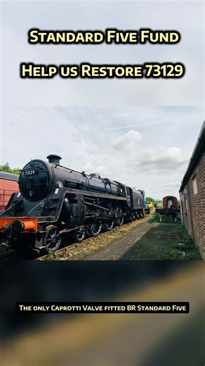 Standard Five Fund We need your help to restore the only Caprotti fitted BR Standard Five 73129 back to steam! "Roofing our Future" helps secure the vehicles in our collection, now we want to bring some of those vehicles back to life! BR Standard 5 No. 73129 isn’t just another steam engine — it’s the only surviving Standard 5 fitted with Caprotti valve gear. A truly unique piece of British engineering history, and right now, it needs your help to steam again. We’re inviting railway enthusiasts a