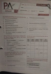 Exercise 1: Identify Linking and Action VerbsUnderline the lin... | Filo