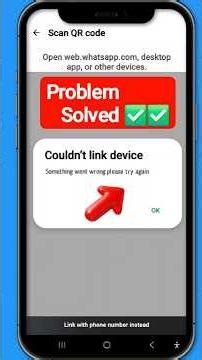 Whatsapp Couldn't Link Device Problem New Solution | WhatsApp Linked Device Fix🔥🔥#shorts #trending