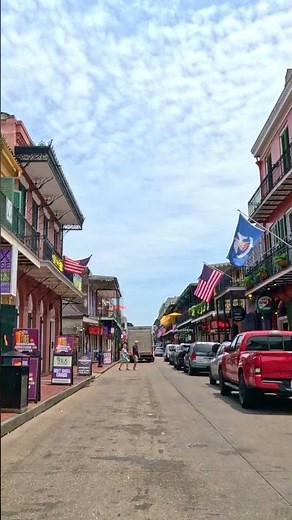 Bourbon Street Daylight Drive - New Orleans Vibes #NewOrleans #BourbonStreet