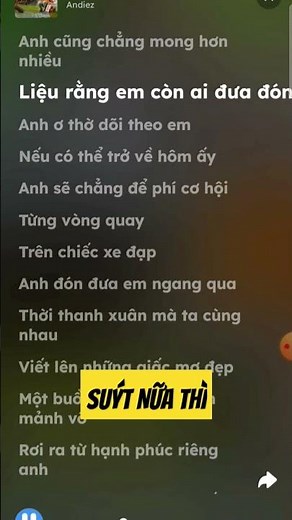 Suýt Nữa Thì - Andiez #relax #karaoke #music
