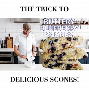 Here's the trick to getting delicious, buttery and flaky blueberry scones! This is the perfect breakfast! | Chef Billy Parisi
