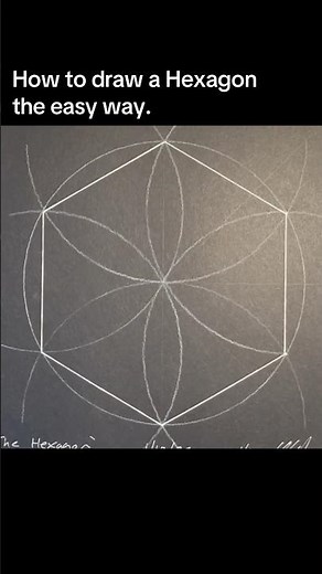 How to draw a Hexagon the easy way #natureofflowers #howtodraw #hexagon
