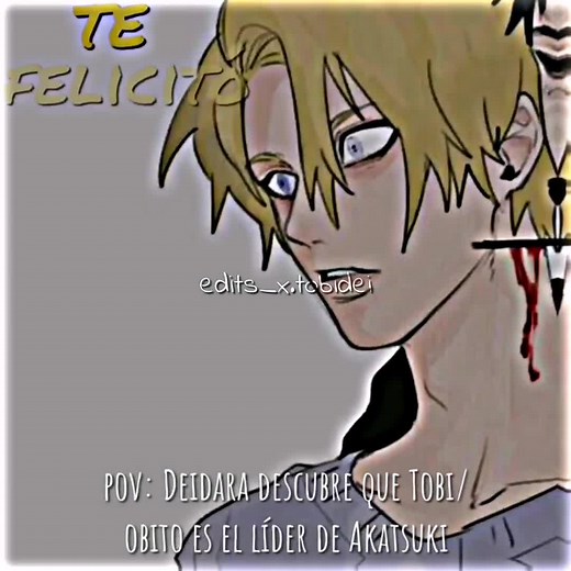algo sencillo ;; #tobidei #obidei #tobidei❤️🏳️‍🌈 #obidei🛐 #shipp #chicoxchico #obito #uchiha #uchihaobito #tobi #kamiruzudeidara #deidara #dei #akatsuki #yaoi #lentejas