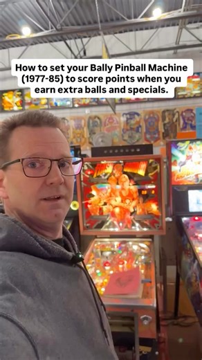 🔧 𝐏𝐢𝐧𝐛𝐚𝐥𝐥 𝐓𝐞𝐜𝐡 𝐕𝐢𝐝𝐞𝐨 🔧 How to set your early Bally Pinball machine 1977-1985 to score points when you earn an extra ball or special. You need the manual for this! Not every game is self test setting 16 like it was in this example. Some games are dip switches…some are different self test settings. Either way you can’t set the amount of points you earn. That amount is coded into the game ROM and is different on some games. The manual will tell you how many points are scored. You 
