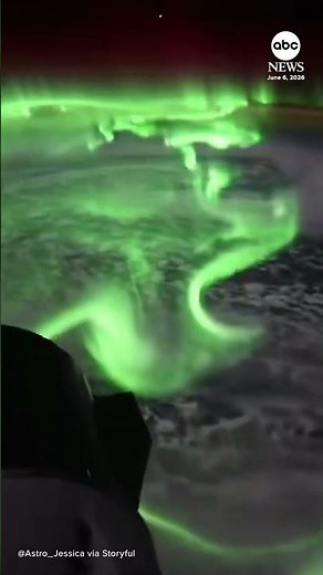 Stunning aurora seen from space