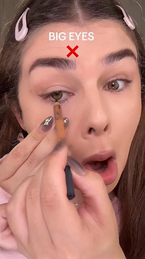 6.1K views · 942 reactions | BIG EYES MAKEUP TUTORIAL ✅❌ #beauty #makeup #beautyhacks #fy #makeuptutorial #makeuplessons #fyp #hoodedeyesmakeup #girls #eyesmakeuptutorial | Kristina Alferuk | Facebook