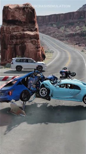 Realistic Highway Car Crashes #321