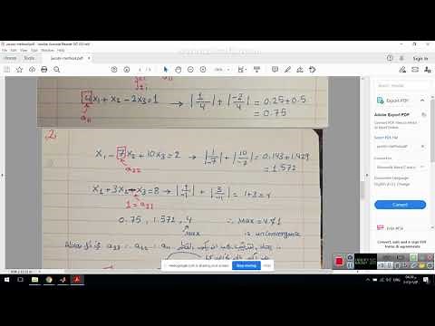 التحليل العددي/ Matlab program to solve Jacobi method