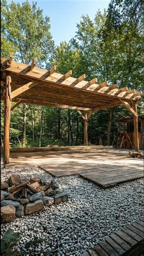 Backyard Transformation Timelapse | Outdoor Cinema & Fire Pit Build