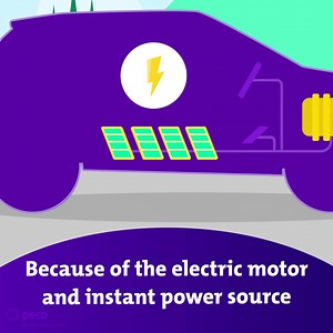 Electric motors provide a near instant power source for acceleration in Electric. Visit peco.com/EV to learn more. | PECO | Facebook
