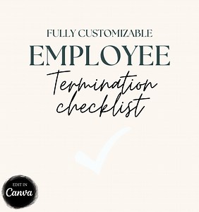 Termination Checklist, Editable Termination Checklist, Employee Termination, Termination, Hr Forms. - Etsy UK