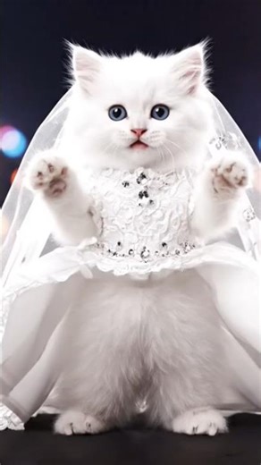 “Bridal Cat’s Adorable Wedding Dance 💃✨”#comedyeffect #shortfeed
