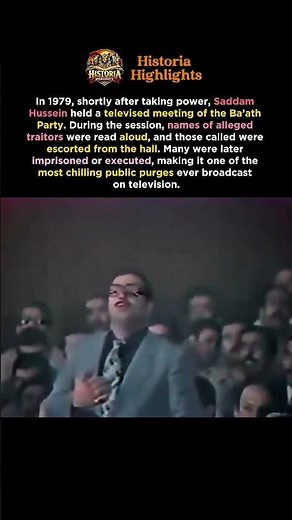 Saddam Hussein’s 1979 Purge: The Televised Ba’ath Party Crackdown