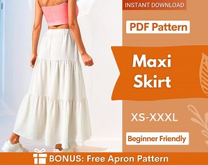 Maxi Skirt Sewing Pattern | Skirt Pattern | Women Skirt Pattern | Sewing Patterns | Women Sewing Pattern, Long Skirt Pattern, Tiered Skirt - Etsy Canada