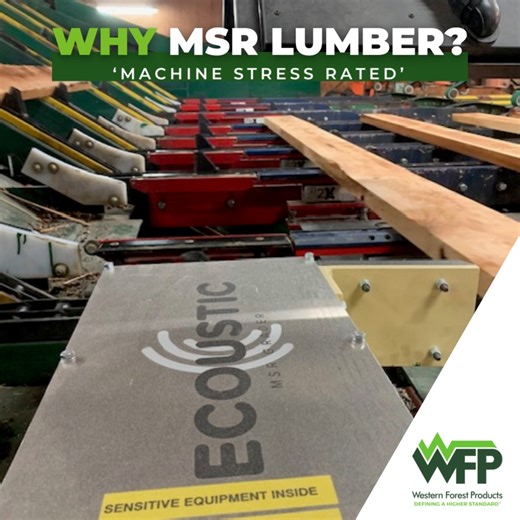October is #ManufacturingMonth so it's a great time for a look at our newest equipment at Duke Point: a machine stress rated (MSR) lumber grader! It's part of our commitment to adding product value and growing in the engineered products market. | Western Forest Products
