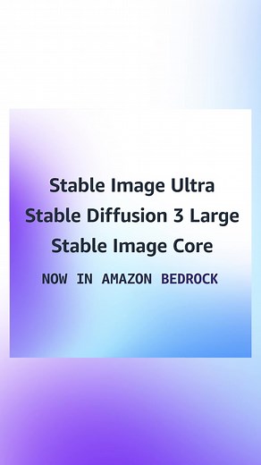 In a fast-moving digital world, capitalize on the power of eye-catching visuals with #AWS & @Stability.AI’s Stable Image Ultra, Stable Diffusion 3 Large, & Stable Image Core—now in #AmazonBedrock. #AWS #generativeAI Link in bio. 🖇️