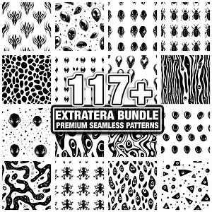 Extratera Alien Skin Patterns, Seamless Texture Bundle. Instant Download Png, Dxf, Eps, Svg - Etsy
