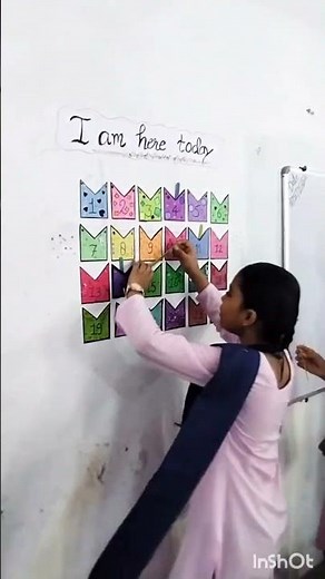 creative attendance chart made by students #creative #attendance #crafts #cute😀