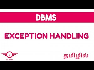 Exception handling plsql tamil #gvspace #dbmstutorials #exceptionhandling #oracletutorial