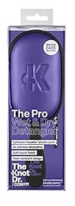The Knot Doctor for Conair Premium Pro Detangling Hair Brush for Wet or Dry Hair with Purple Storage Case, 1 Count