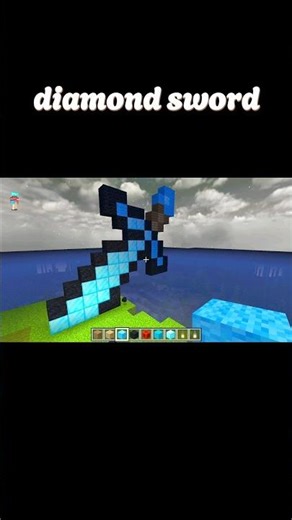 How to Build a Giant Diamond Sword Statue (Easy Tutorial) #minecraft #minecrafttutorial