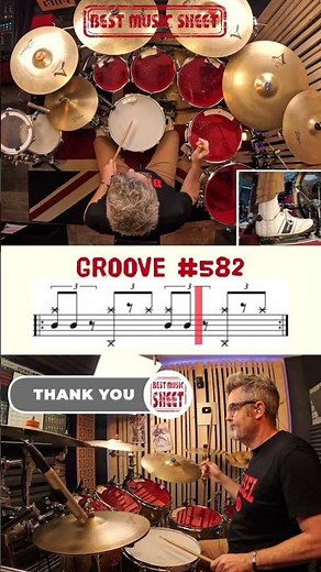 🥁 Drum Beat for Beginners #582 | Easy Drum Beat #582 | Learn Drum Beat | How to Play Drum Beat