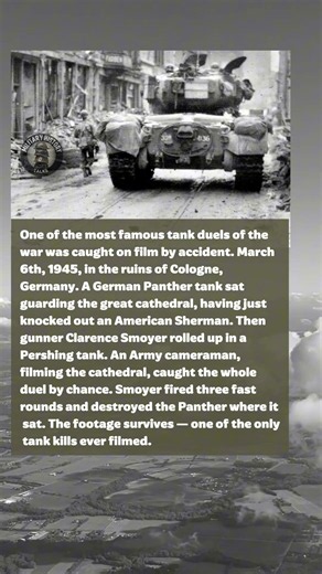 A Camera Caught This Tank Duel At The Cathedral #short #history #ww2 #ww2history #worldwar2