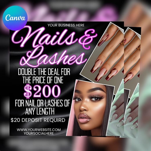 Nail Flyer DIY Nail Tech Flyer Nail Special Deal Flyer Nail Flyer Bookings Nail Tech Booking Flyer Nail Book Now DIY Nail Deal Booking Flyer - Etsy