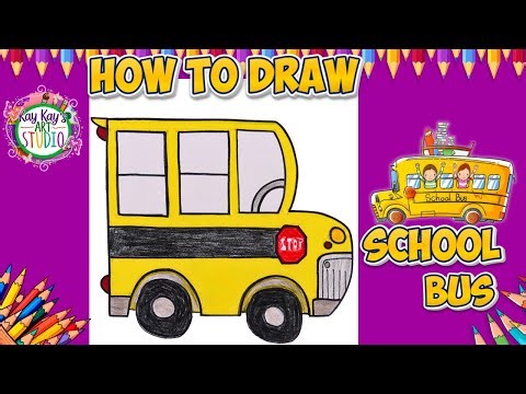 How to Draw a School Bus! Easy Step-by-Step Drawing for Kids