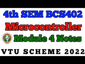 💥4TH SEM MICROCONTROLLER MODULE 4 NOTES || 2025-26 #vtu #viral #mc