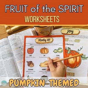 Fruit of the Spirit Coloring Worksheets - Pumpkin/Fall Themed Bible Activity
