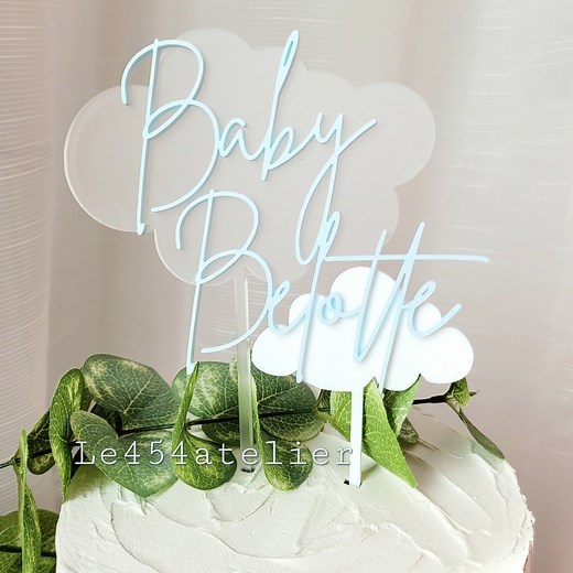 Cake Topper | Cloud Nine Themed Cake Decor | Head in the Clouds Cake Topper | Baby Shower | Kid Birthday Decor - Etsy