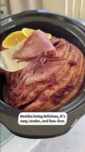 Cranberry Orange Glazed Slow Cooker Ham | Easy Holiday Showstopper | #shorts