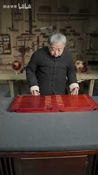 The general's table is made of superior solid wood, carved with time and effort.