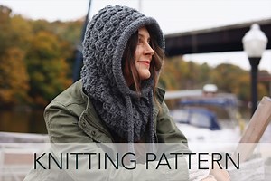 Knitting Pattern // Balaclava Drawstring Hooded Cowl Mock Cable Knit I-cord // High Seas Balaclava Pattern PDF - Etsy