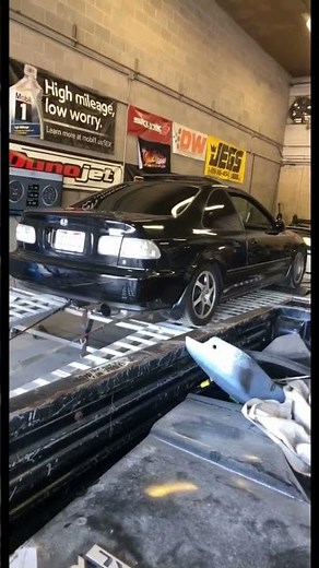 H22 swapped eg coupe on the dyno