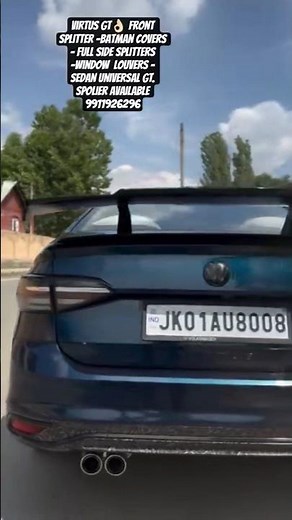 VIRTUS front splitter -batman covers full side splitters side louvers sedan Universal GT Spolier