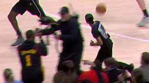 Female NBA referee in agony after nasty collision with cameraman at Nets-Hawks