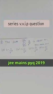 jee mains 2019 pyq analysis. Sequence and series #jee #jeemains #shorts